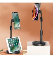 Durukar® Masa Üstü Tablet ve Telefon Tutucu Plastik Aparat Siyah Telefon Standı