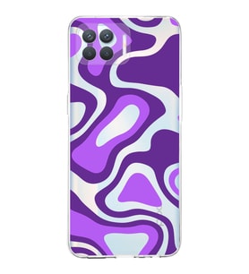 PrintiFy Oppo Reno 4 Lite Uyumlu Kamera Korumalı Renkli Desen Tasarımlı Şeffaf Silikon Kılıf