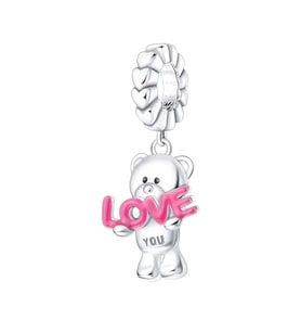 Aşık Ayıcık (Teddy Bear) Charm  925 Ayar Gümüş