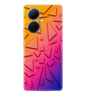 Vivo V29 Lite Kılıf Silikon Desen Özel Seri Üçgenler 1635