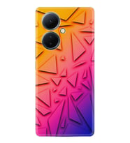 Vivo V29 Lite Kılıf Silikon Desen Özel Seri Üçgenler 1635