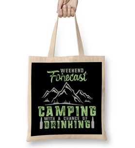 Weekend Forecast Camping with a Chance of Drinking Bez Çanta Uzun Saplı