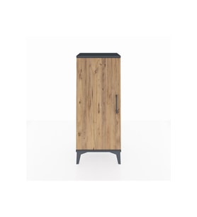 Arges Komodin 2 Raflı Tek Kapaklı 44x30x106 Antrasit-Çam