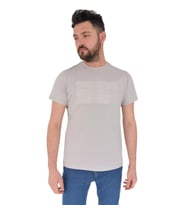 Erkek Baskılı Sıfır Yaka Tişört 2385 BGL-ST02824 (Gri)