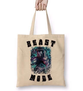 Beast Mode Colored Bez Çanta Uzun Saplı