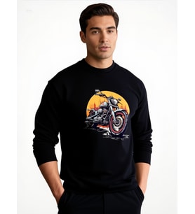 MOTOR UNİSEX SWEATSHİRT (Siyah)