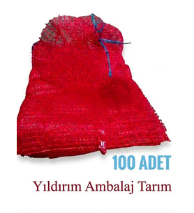 ÇUVAL FİLE CEVİZ-PATATES-SOĞAN ÇUVALI 28cmx48cm KIRMIZI 100 lü AĞZI İPLİ