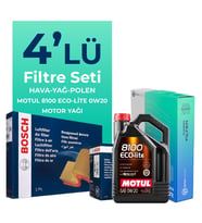 BOSCH Hyundai Bayon 1.0 Benzinli Filtre Bakım Seti Motul Motor Yağlı (2021-2023) 4 Lü
