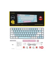 Z-686 Mini Mekanik Klavye Huano Brown Switch Gamer Klavyesi 68 Tuş