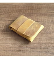 Sumerian Minimalist Deri Kartlık Cat Sarısı (Anahtarlık Hediye )