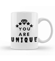 YOU ARE UNIQUE Kupa Bardak Porselen