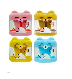 MİKRO MK-8556 ÇİFT KAPAKLI BEAR BABE ÇİFT DELİKLİ HAZNELİ KALEMTIRAŞ -TEKLİ