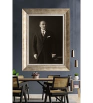 Gümüş Çerçeveli Atatürk Tablo ds372