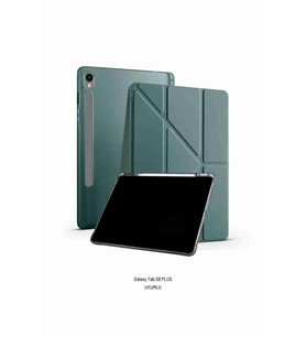 Galaxy Tab S8 Plus Uyumlu Kalem Bölmeli Standlı Fuchsia Trifolding Tablet Kılıfı