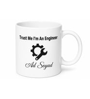 Trust Me I'm An Engineer Yazılı Mühendis Temalı Baskılı Porselen Kupa Bardak Hediye