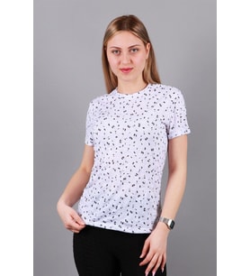 Kadın Bisiklet Yaka T-shirt Tşört