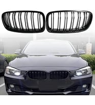 Bmw 3 Serisi F30 Ön Panjur Seti Parlak Siyah Çift Çıtalı 2012-18