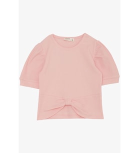 Breeze Kız Çocuk Crop Tişört Göbek Dekolte Detaylı 8-14 Yaş, Pembe