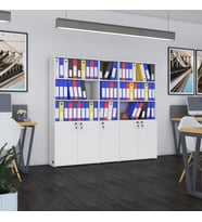 Kenzlife klasör dolabı kilitli gökbörü byz 175*200*30 klasörlük kitaplık ofis arkalıksız