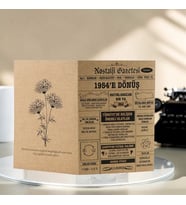 1954 Kraft Kutlama Kartı - Doğum Günü Kartı - Yıl Dönümü Kartı - Nostalji Gazetesi