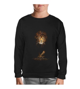 Aslan 1 Siyah Çocuk Sweatshirt