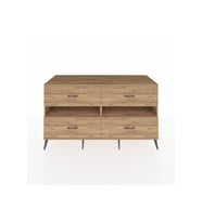 Kronos Konsol 2 Raflı 4 Çekmeceli  176x59x99 Çam-Çam