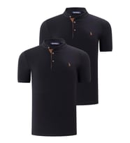 İKİLİ SET T8560 DEWBERRY ERKEK T-SHIRT-KOYU SİYAH-KOYU SİYAH (Karışık)