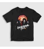 Presmono Unisex Çocuk Siyah Scream Tokio Hotel T-Shirt 444408tt