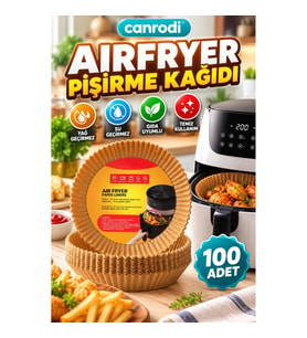 Airfryer İçin 100 Adet Yağ ve Su Geçirmez Tek Kullanımlık Pişirme Kağıdı