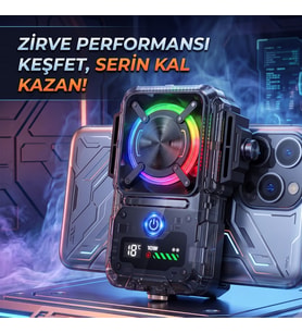 Maksimum FPS İçin Cep Telefonu Soğutma Fanı, Sessiz Canlı Yayın Aksesuarı