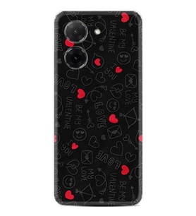 Xiaomi Redmi A5 4G Kılıf Boutique Baskılı Resimli Siyah Kalp ve Ok Pcode -064