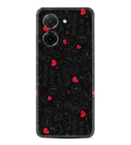 Xiaomi Redmi A5 4G Kılıf Boutique Baskılı Resimli Siyah Kalp ve Ok Pcode -064