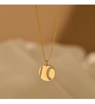 Kişiye Özel 925 Ayar Gümüş Tenis Topu Model Kolye (Gold)
