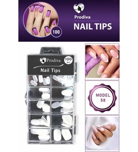 Prodiva 100'lü Kutulu Takma Tırnak - Nail Tips 58 No