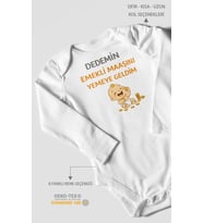 Dedemden Uzun Kollu Çıtçıtlı Bebek Body