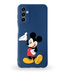 Samsung Galaxy A04s Uyumlu Lansman Kılıf Altı Kapalı İçi Kadife  Mickey Mouse-C Tasarımlı  Kapak (Şeffaf)