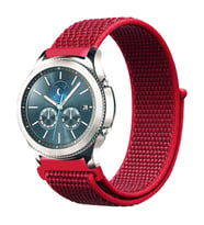 Samsung Galaxy Watch Gear S3 Kordon Hasır Band (Kırmızı)