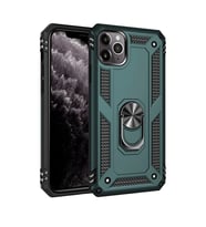 Apple iPhone 11 Pro Kılıf Sofya Yüzüklü Silikon Kapak - Yeşil
