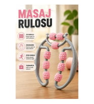 3D Noktalı Taşınabilir Masaj Rulosu – Ergonomik Kaymaz Saplı