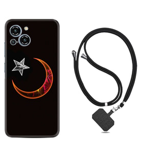 Reeder S23 Max Pro Kılıf Resimli Boyun Askılı İpli Desenli Silikon Series Ay Yıldız 1884