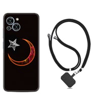 Reeder S23 Max Pro Kılıf Resimli Boyun Askılı İpli Desenli Silikon Series Ay Yıldız 1884