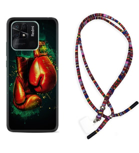 Xiaomi Redmi Note 7 8 9 Pro 10 2022 10 Pro 10S Kılıf Boyun Asklı Rasta Silikon Boks Eldiveni 1763