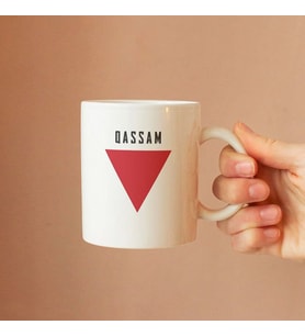 Filistin Kassam Temalı Kupa Bardak (Beyaz-Gri)