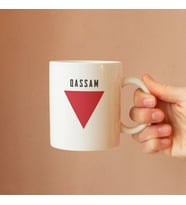 Filistin Kassam Temalı Kupa Bardak (Beyaz-Gri)
