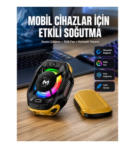 Mey İthalat® Manyetik Montajlı Dijital Ekranlı Telefon Soğutucu Yeni Nesil