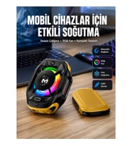 Mey İthalat® Manyetik Montajlı Dijital Ekranlı Telefon Soğutucu Yeni Nesil