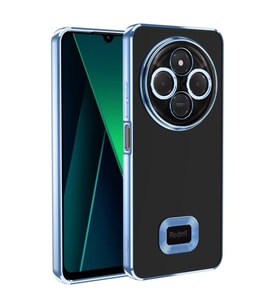 Lexroo Xiaomi Redmi 14C 4G Kılıf Kamera Korumalı Logo Gösteren Omega Kılıf - Sierra Mavi