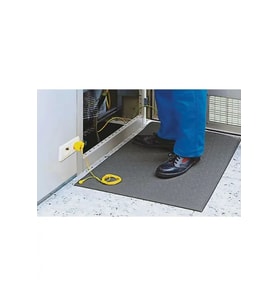 İzole Halı - Yalıtkan Paspas 5 Mm 36 Kv Siyah 100 cm x 100 cm