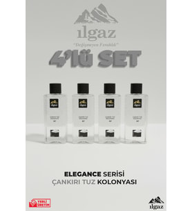 Ilgaz Çankırı Tuz Kolonyası 4'lü Set 80 Derece 400 ml Elegance Series