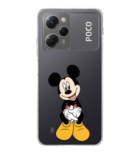 Poco X5 Pro  Kamera korumalı Kapak Mickey Mouse Tasarımlı  Şeffaf Kılıf